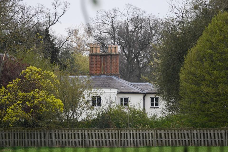 WINDSOR, UNITED KINGDOM – APRIL 10: A general view of the exterior of Frogmore Cottage as people lay floral tributes to Prince Philip, Duke Of Edinburgh who died at age 99, nearby on April 10, 2021 in Windsor, United Kingdom. (Photo by Leon Neal/Getty Images)