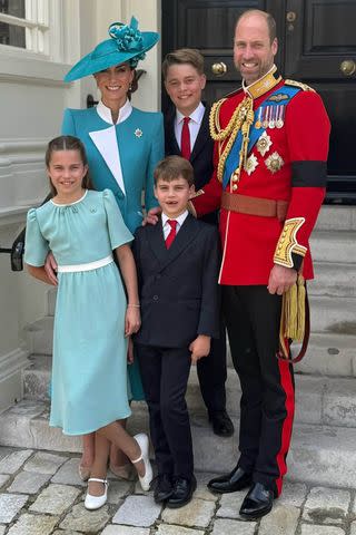 The Prince and Princess of Wales/Instagram Prince William, Kate Middleton and their three children at Trooping the Colour