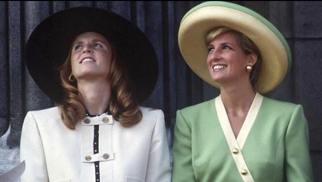 Sarah Ferguson (pictured, left) shared this image of herself and 'kindred spirit' Diana, Princess of Wales (pictured, right) on Instagram last year, to mark the late royal's birthday