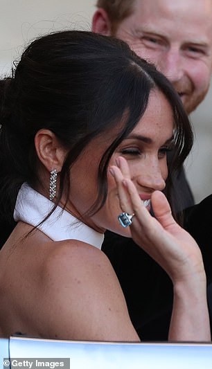 Meghan re-introduced this stunning ring, last worn in 1997, on her wedding day