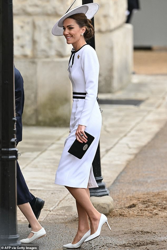 The Princess of Wales, making a triumphant return to public life amid receiving cancer treatment, chose a crisp white dress by Jenny Packham for Trooping the Colour 2024. The colour white itself carried deeper meaning - it's the colour of purity, diplomacy and fresh beginnings