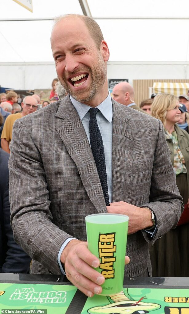 Royal expert claims Prince William’s key personality trait is playing a pivotal role in modernising the monarchy Prince William enjoys a pint of Cornish cider at the Royal Cornwall Show in June 2025