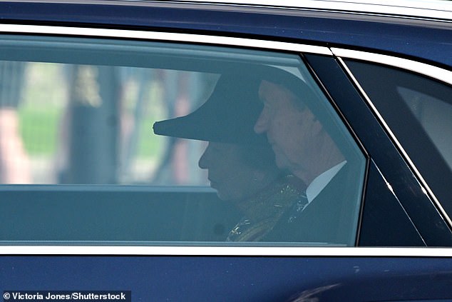 Princess Anne arrives at Buckingham Palace on Saturday before participating in Trooping the Colour