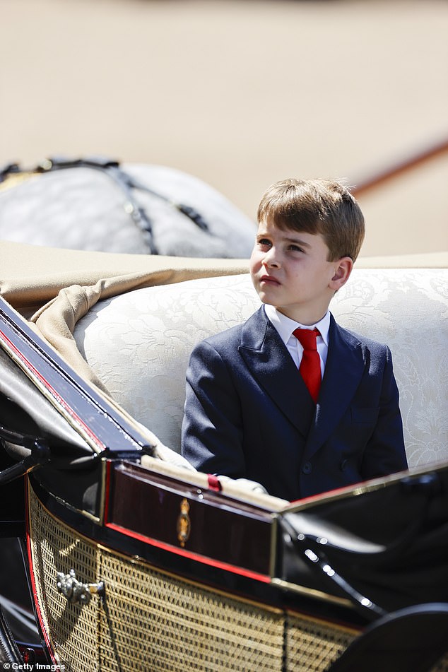 Prince Louis of Wales arrives at Trooping The Colour 2025 at Buckingham Palace on June 14