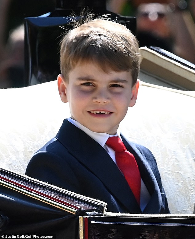 Prince Louis wore an adorable suit as he sat beside his brother Prince George during the procession