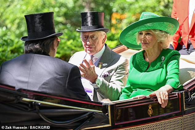 King Charles looked dapper in a top hat and tails as he arrived at Royal Ascot alongside his guests