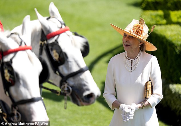 The Duchess of Gloucester in the parade ring before the first race on day two of Royal Ascot