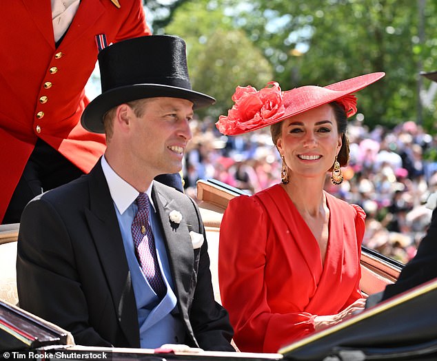 The Princess of Wales sparked concern as she pulled out of attending Royal Ascot yesterday, apparently at the last minute. Pictured with Prince William in 2023