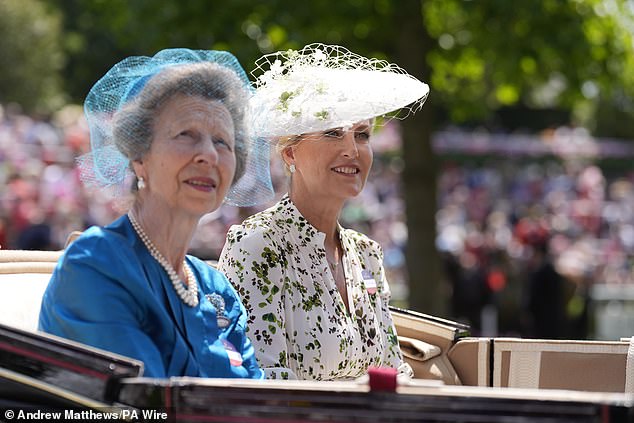 Princess Anne and Sophie, Duchess of Edinburgh, joined the royals in the fourth carriage