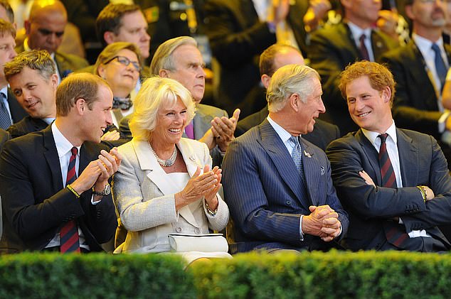 Sources said the timing of the invitation was designed to give the family the best possible chance of attending. Pictured: Prince William, Queen Camilla, King Charles, and Prince Harry attend the Opening Ceremony of the Invictus Games at Olympic Park in 2014 in London