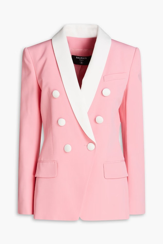 Kate's Balmain blazer quickly became a sellout, but we've tracked down a stunning pastel pink version on The Outnet - currently available at a huge 65% discount
