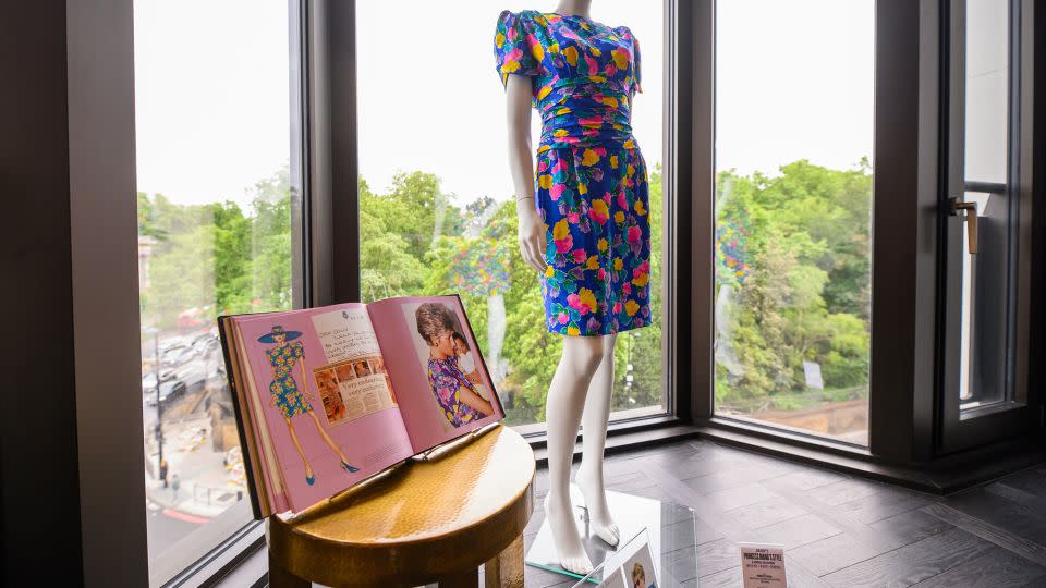 Dubbed her "caring dress," Diana wore the floral silk gown so often that the British press "grew frustrated ... because it confused people if the images were new or being reused," said Julien's Auctions' sale listing. - Joe Maher/Getty Images