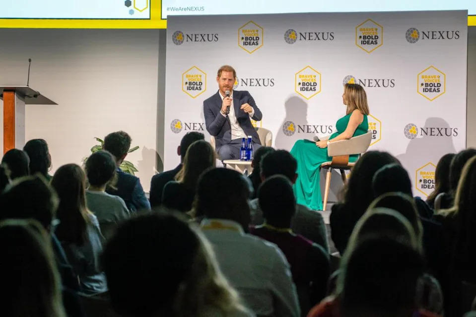 Prince Harry and Rachel Gerrol, the co-founder and CEO of the company, spoke to next-gen philanthropists and investors. Reza Golestani for NEXUS/Archewell