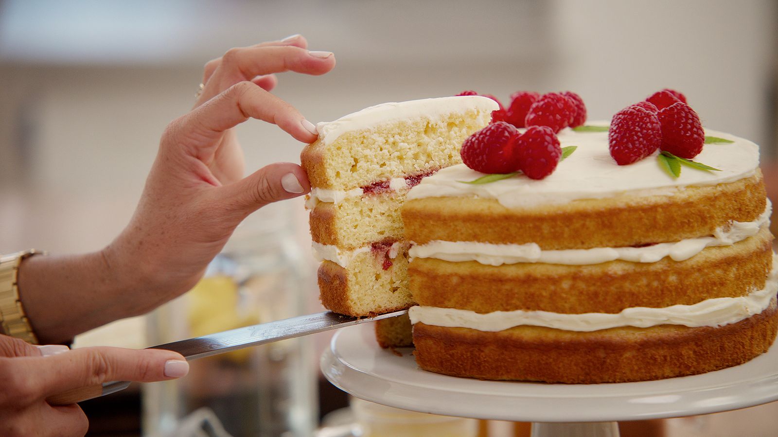Image may contain Cake Dessert Food Torte Food Presentation Baby Person Berry Fruit Plant Produce and Bread
