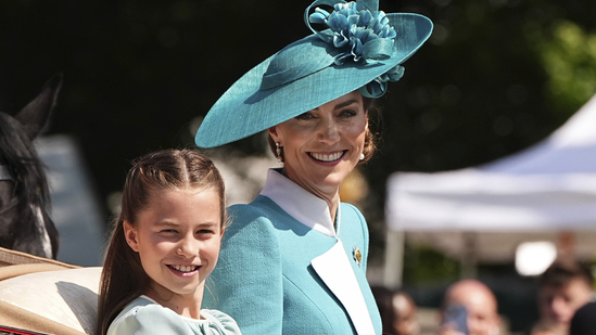 File photo of Princess Charlotte and Kate, the Princess of Wales(AP)