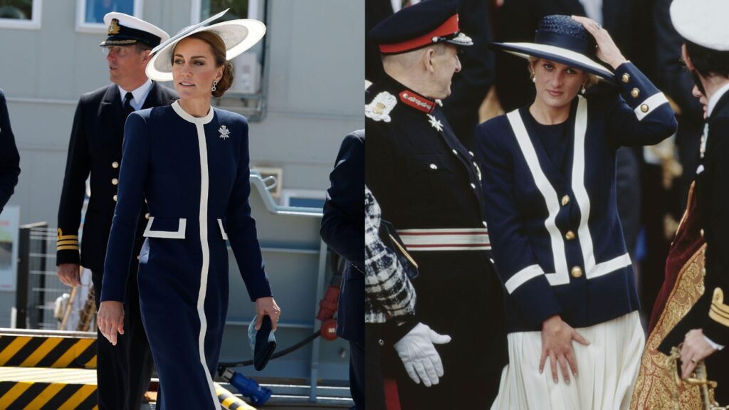 Kate Middleton’s Nautical-Inspired Look Is Straight Out of Princess Diana’s Playbook Kate Middleton’s Nautical-Inspired Look Is Straight Out of Princess Diana’s Playbook