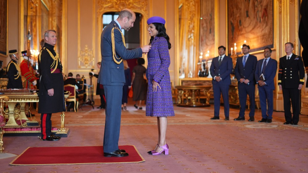 Prince William Hands Chanel’s Leena Nair Commander of the Order of the British Empire Leena Nair, from London, Global Chief Executive Officer, Chanel and lately Global Chief Human Resources Officer, Unilever, is made a Commander of the Order of the British Empire by the Prince of Wales at Windsor Castle. The honour recognises services to the retail and the consumer sector. Picture date: Wednesday June 11, 2025. PA Photo. Photo credit should read: Yui Mok/PA Wire
