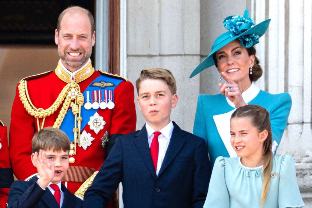 Kate Middleton Whispers Two Words to George, Charlotte and Louis on Palace Balcony