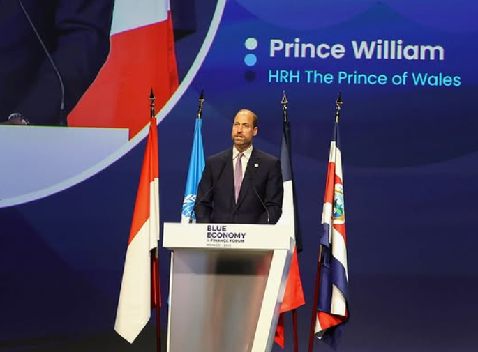 Prince William gives keynote speech at oceans conference