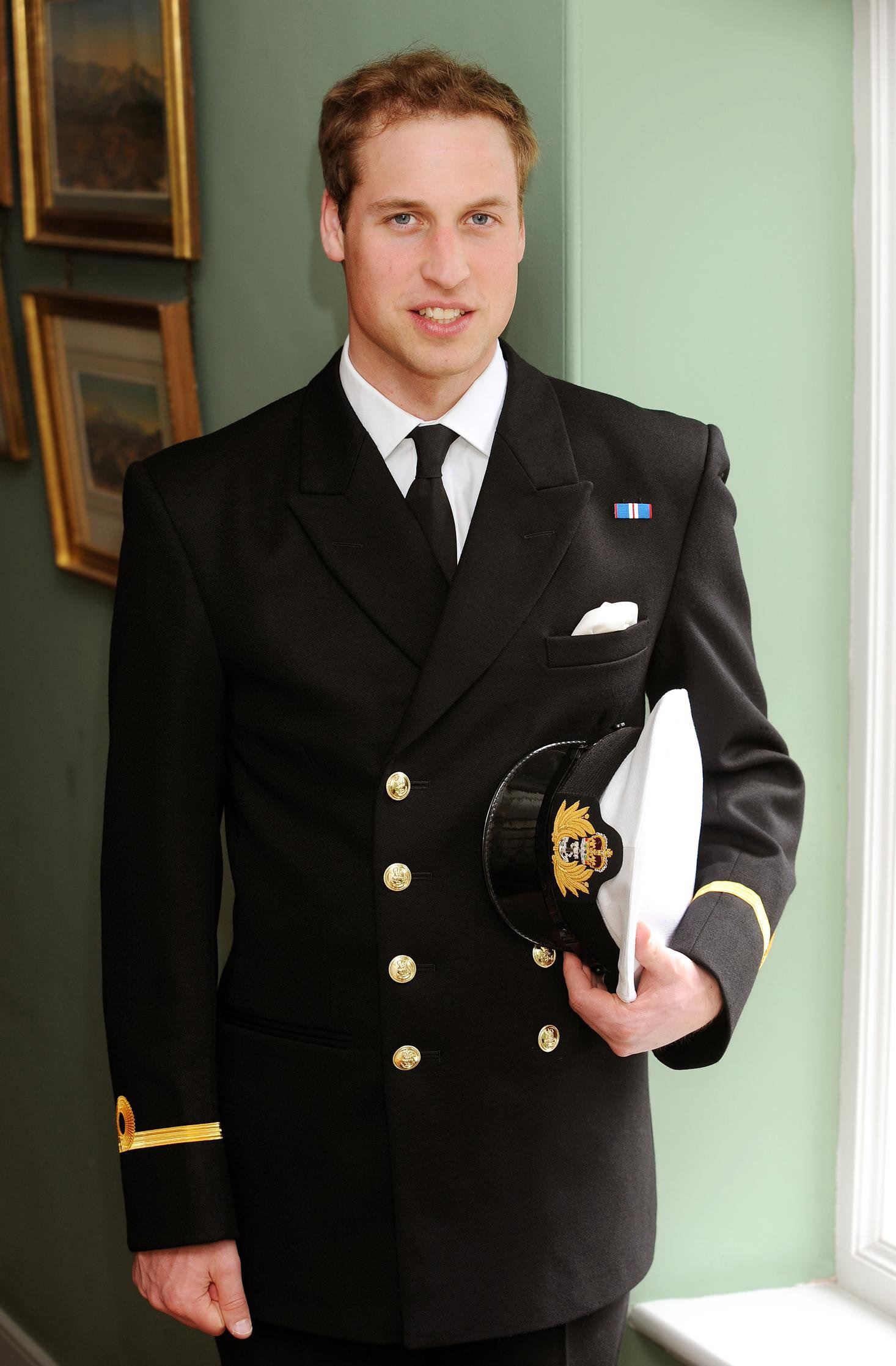 Prince William wearing his Royal Navy Uniform in London on May 9, 2008