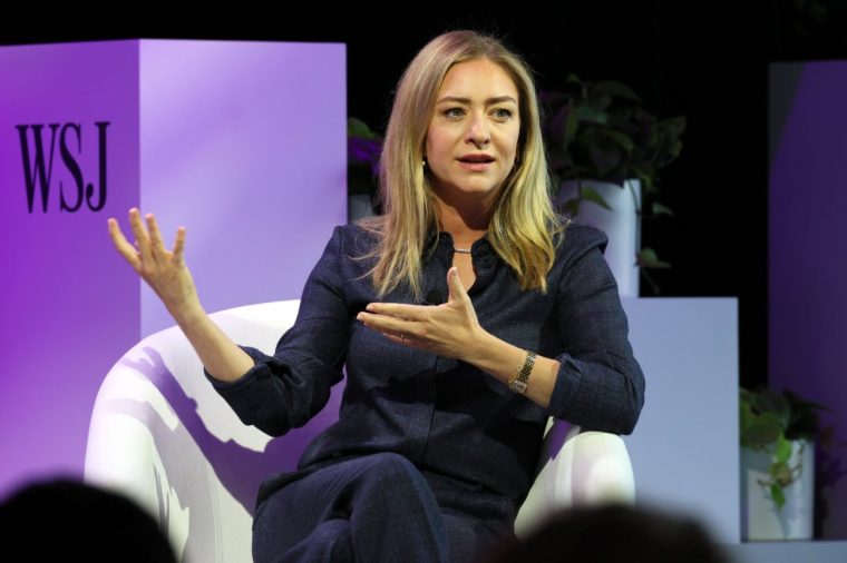 NEW YORK, NEW YORK - MAY 21: Whitney Wolfe Herd, Founder and Executive Chair, Bumble speaks onstage during The Wall Street Journal's Future of Everything Festival at Spring Studios on May 21, 2024 in New York City. (Photo by Dia Dipasupil/Getty Images)