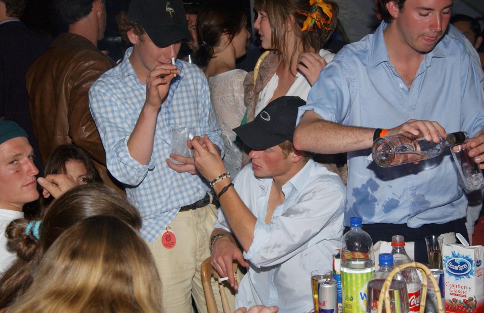 Prince Harry at a party.
