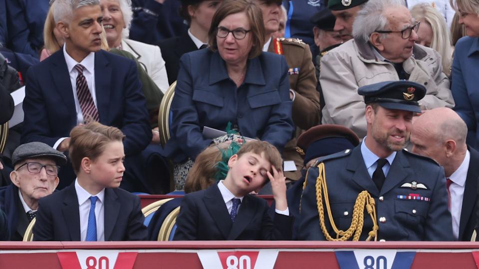 Prince George, Prince Louis and Prince William at the VE Day 80th anniversary procession