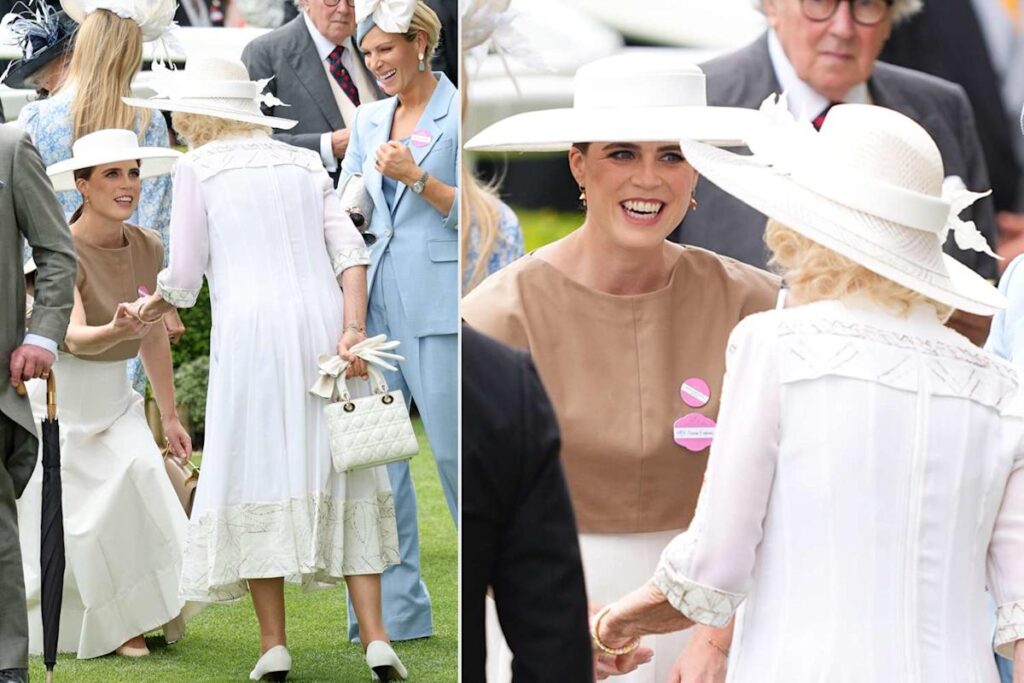 Princess Eugenie Expertly Keeps Her Balance During a Low Curtsy to Queen Camilla at Royal Ascot Princess Eugenie Expertly Keeps Her Balance During a Low Curtsy to Queen Camilla at Royal Ascot