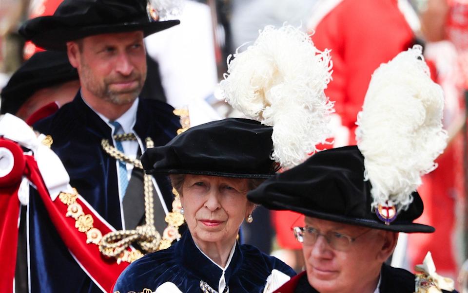 Prince William, Princess Anne and Duke of Gloucester