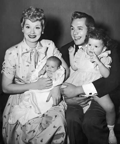 Hulton Archive/Getty Lucille Ball and Desi Arnaz with their children Desi Jr. and Lucie in 1953