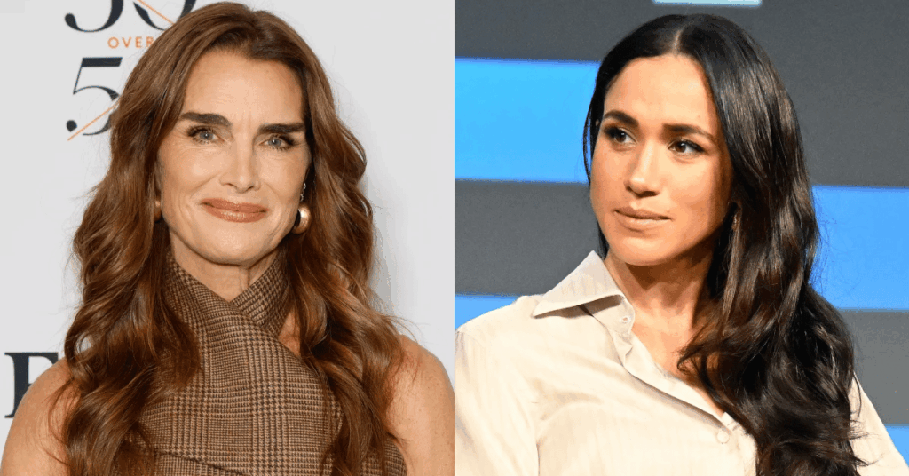 Brooke Shields on truth behind Meghan Markle panel moment.