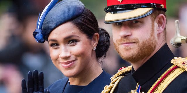 Getty Images Meghan Markle and Prince Harry at Trooping the Colour in 2019