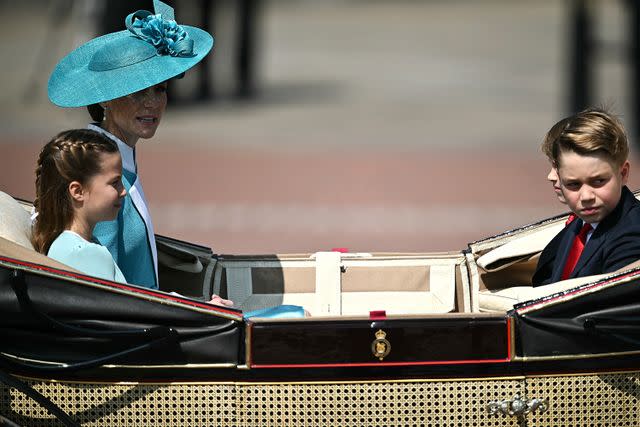 BEN STANSALL/AFP via Getty Kate Middleton and her children at Trooping the Colour on June 14, 2025