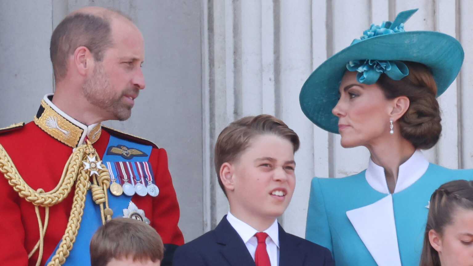 Prince William’s Emotions Were on Display at Trooping the Colour Kate Middleton and Prince William talking on the Buckingham Palace balcony at Trooping the Colour