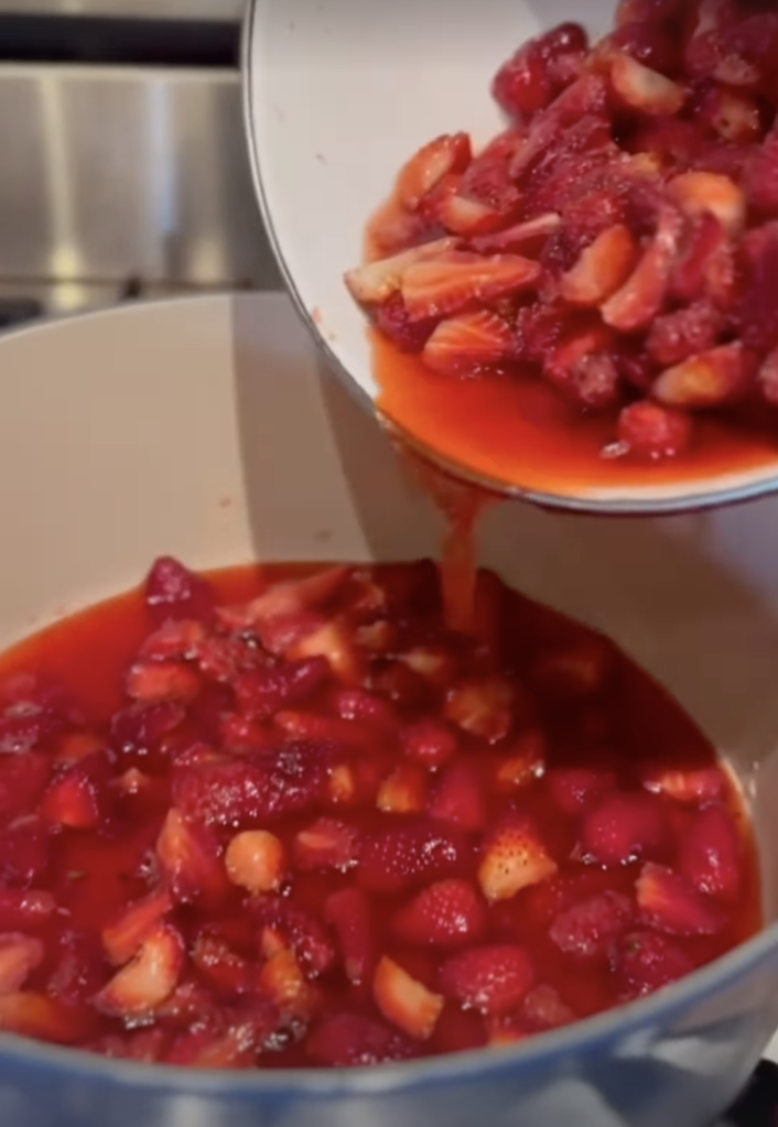 Meghan Markle making jam with her daughter, Lilibet.