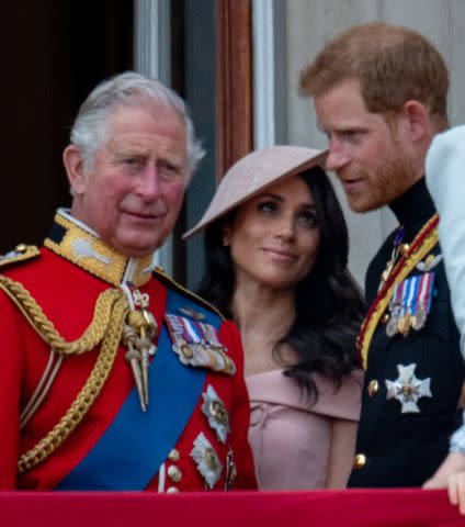 Getty Images Prince Charles, Meghan Markle, and Prince Harry on June 9, 2018