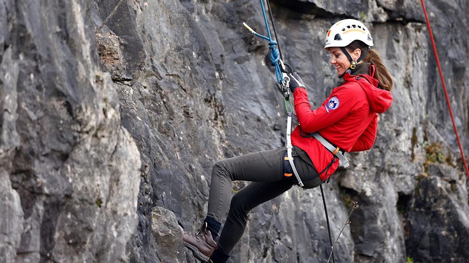 Kate Middleton rock climbing.