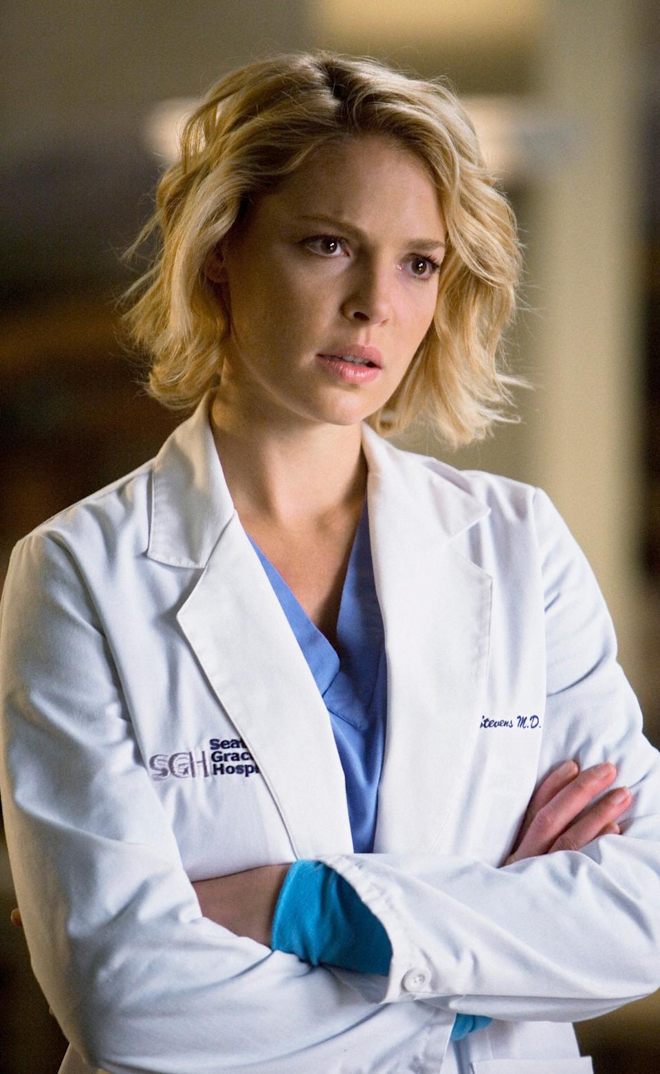 Katherine Heigl in a "Grey's Anatomy" scene