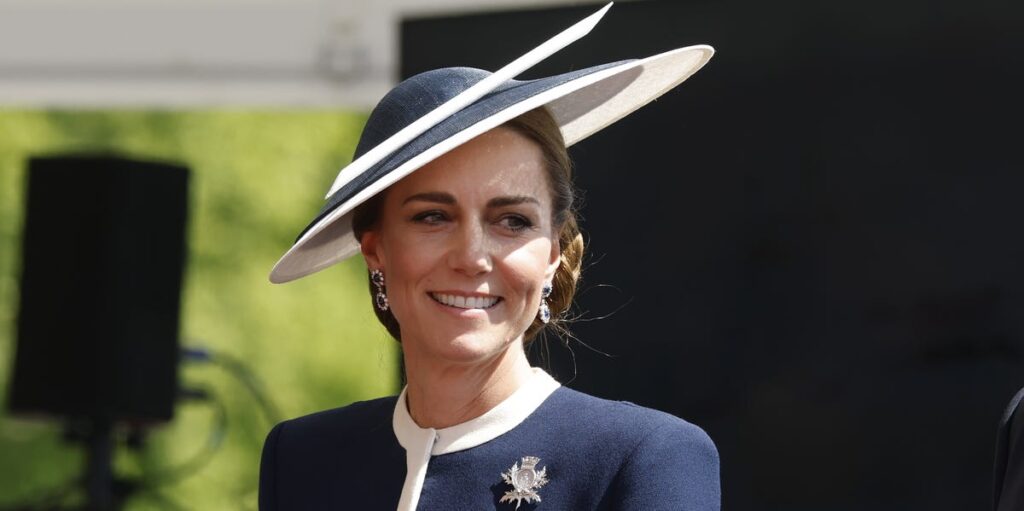 Catherine, Princess Of Wales Goes Nautical In Suzannah London Dress You Can Pre-Order Now Catherine, Princess Of Wales Goes Nautical In Suzannah London Dress You Can Pre-Order Now