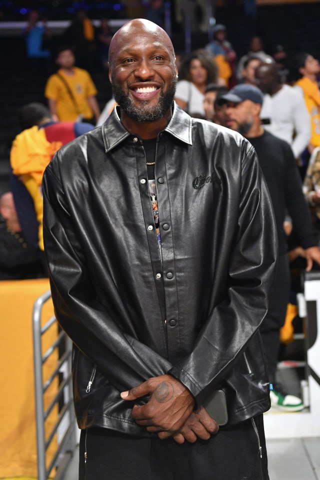 Lamar Odom at a basketball game.