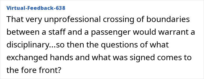 Text message discussing unprofessional crossing of boundaries between staff and passenger after Meghan Markle kids accessory claims. Text message discussing unprofessional crossing of boundaries between staff and passenger after Meghan Markle kids accessory claims.