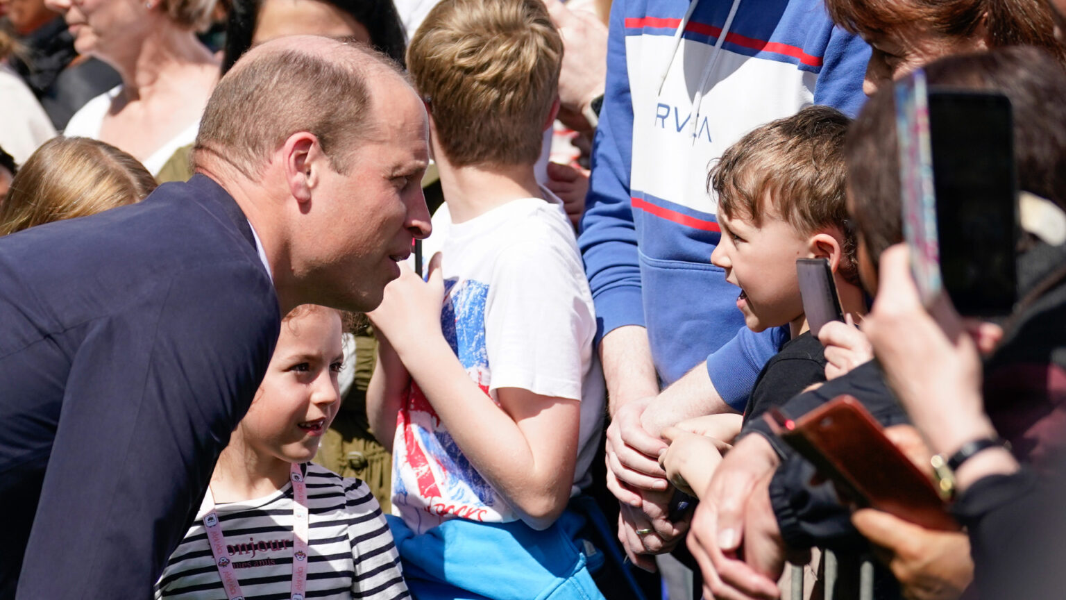 Prince William meets a young fan who asks him whether Prince William is coming to meet them anytime soon