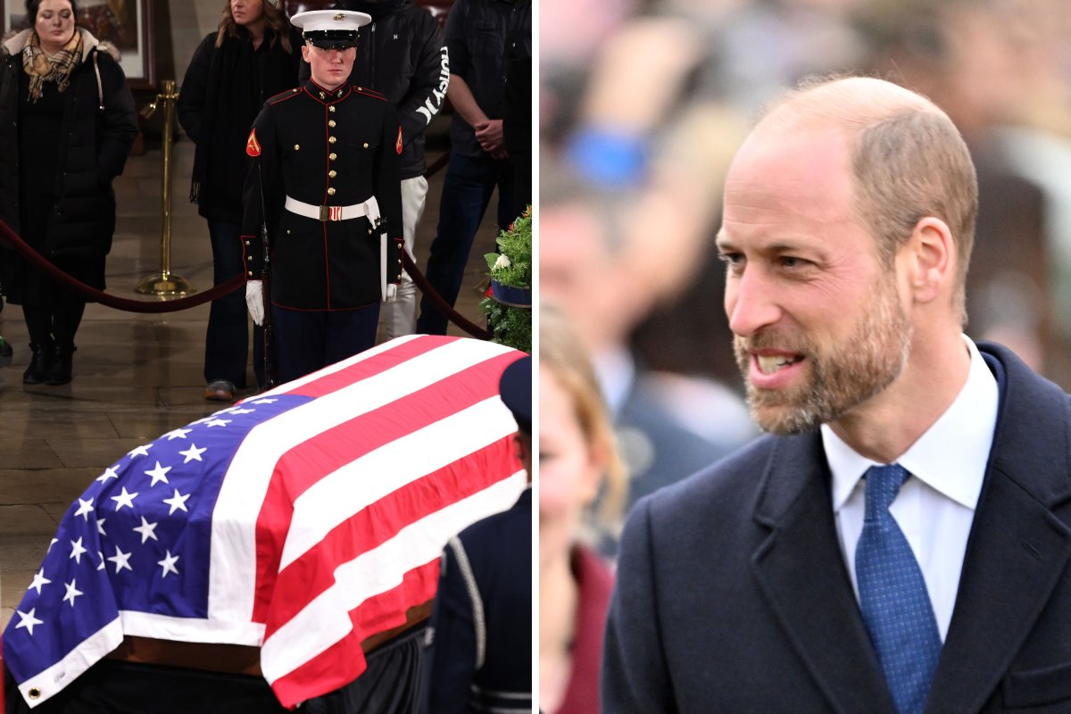 Prince William and Jimmy Carter's Casket