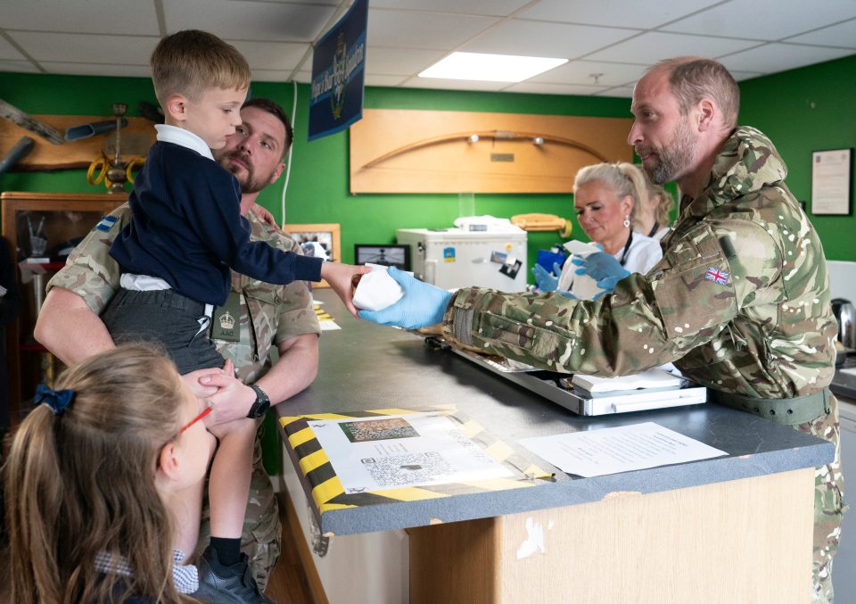 Prince William visiting the 4 Regiment Army Air Corps.