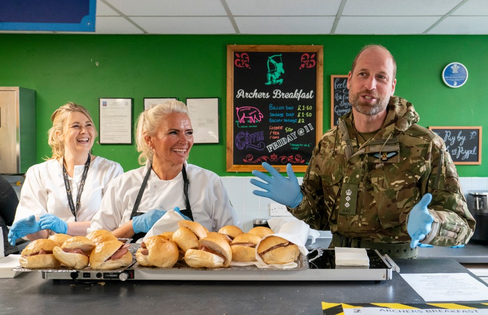 Prince William visiting the 4 Regiment Army Air Corps.