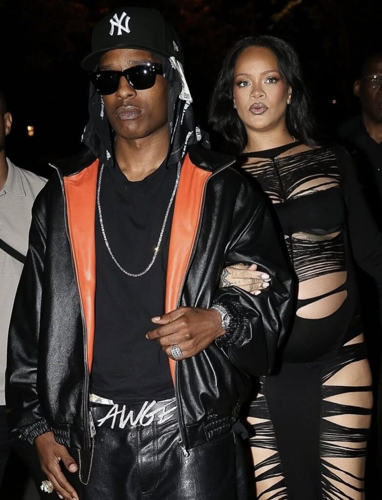 Rihanna attending A$AP rocky’s after party for AWGE fashion show