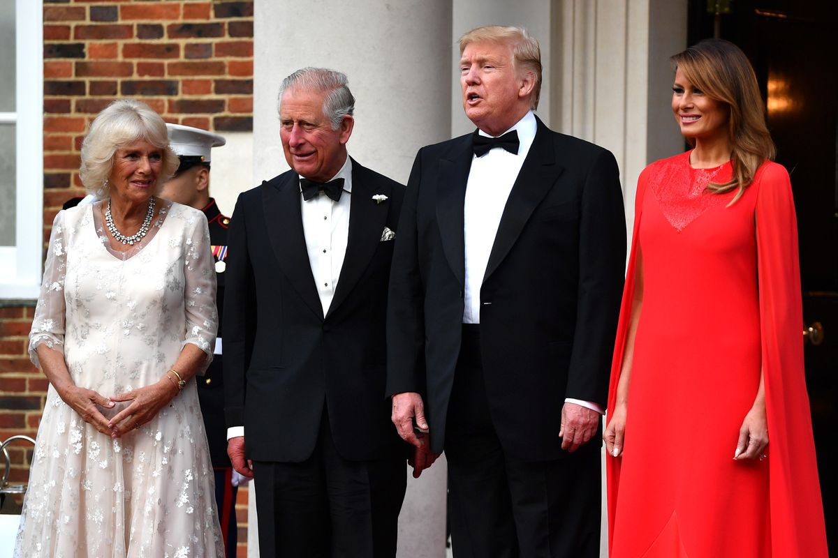 Then Prince Charles, Camilla, Donald Trump, Melania Trump