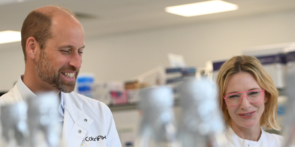 Prince William & Cate Blanchett Get Scientific at Joint Visit to Earthshot Prize Finalist Colorifix | Cate Blanchett, Prince William | Just Jared: Celebrity News and Gossip Prince William & Cate Blanchett Get Scientific at Joint Visit to Earthshot Prize Finalist Colorifix | Cate Blanchett, Prince William | Just Jared: Celebrity News and Gossip