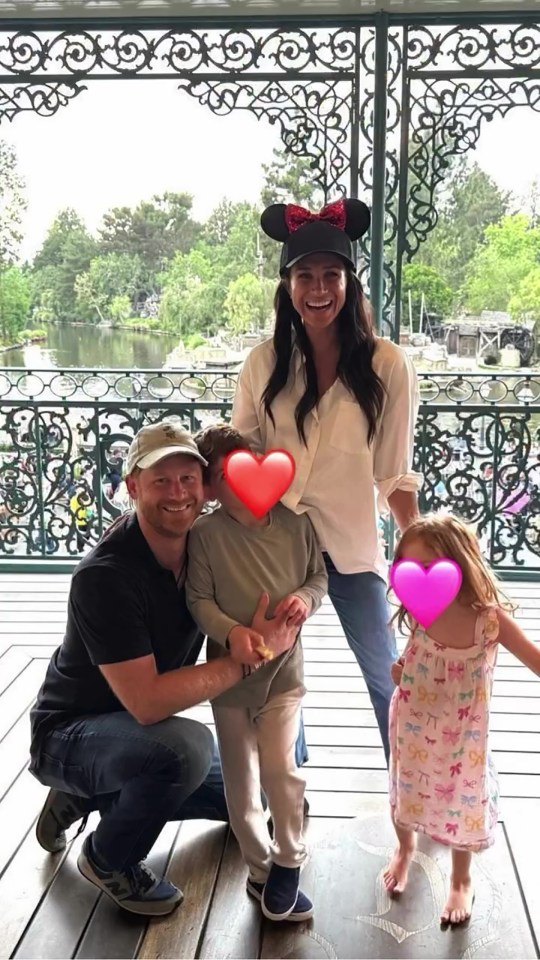 Meghan Markle and Prince Harry with their children at Disneyland.