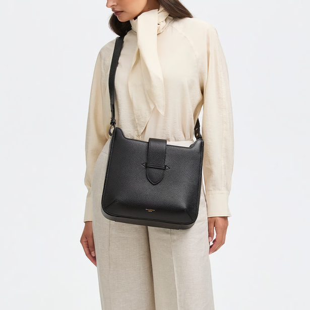 The Ella Messenger Bag in Black Pebble now costs £238
